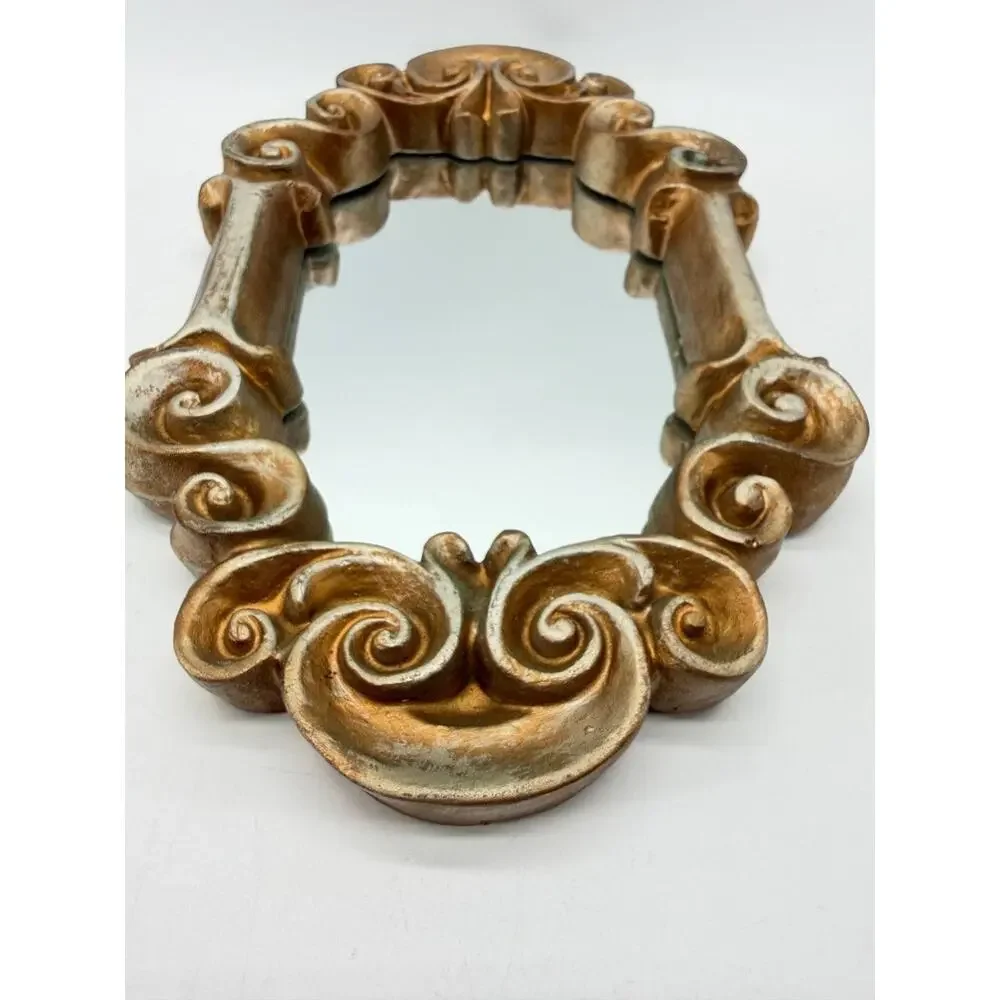 Heavy Ornate Gold Baroque Rococo Resin Wall Mirror Scroll Frame China
